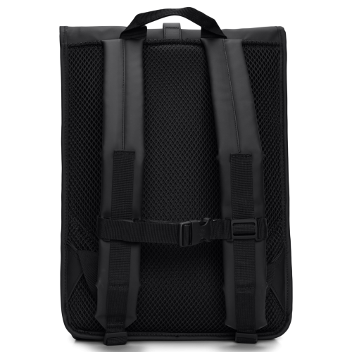 RAINS Rolltop Rucksack W3 - Black Grain