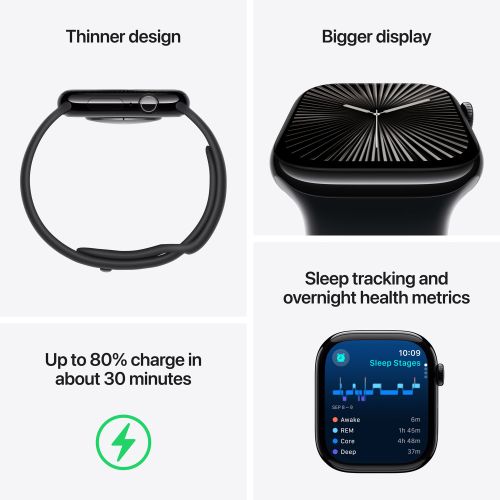 Apple Watch Series 10 GPS + Cellular 46mm Gold Titanium - Gold Milanese Loop - Medium/Large