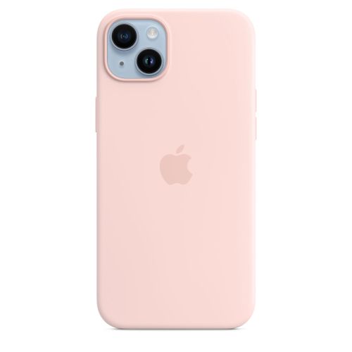 Apple iPhone 14 Plus Silicone Case w/MagSafe Chalk Pink