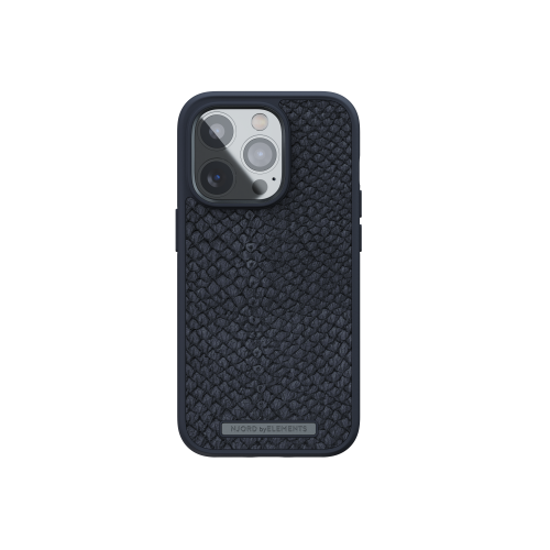 Njord Salmon Leather Magsafe Case iPhone 14 Pro, Black