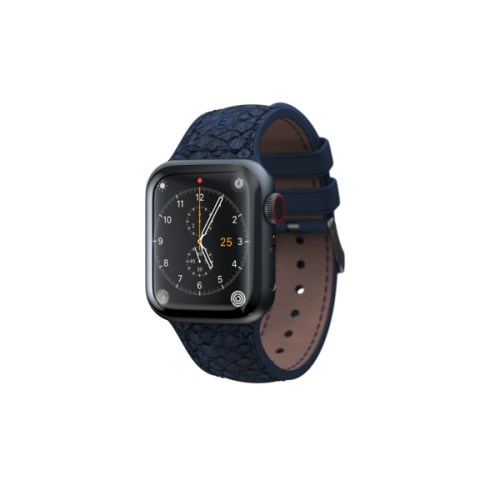 Njord Salmon Leather Strap for Apple Watch (40/41mm) - Petrol