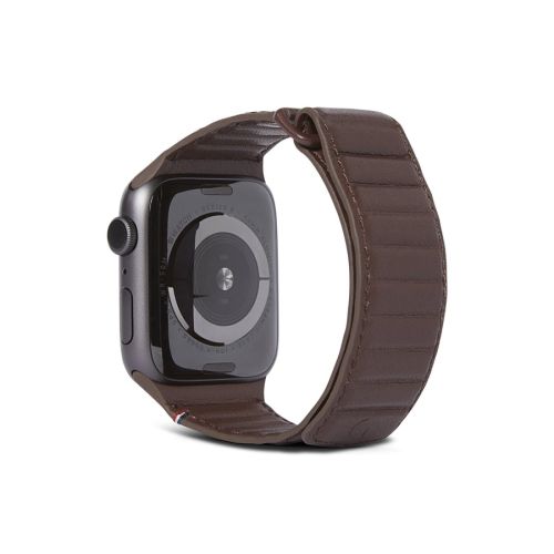 Decoded Leather Magnetic Traction Strap for Apple Watch 42/44/45/49 mm - Brown