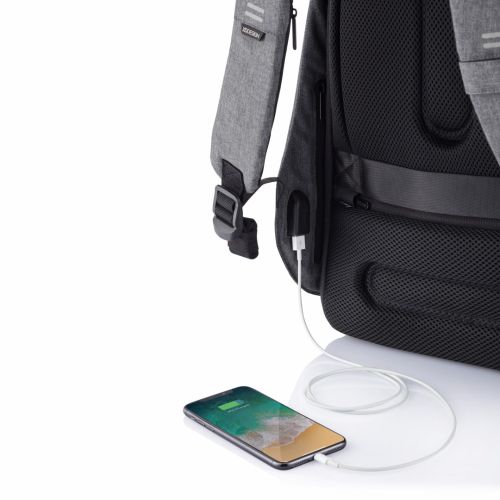 Bobby Hero Small, Anti-theft backpack - Grey