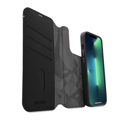 DECODED Leather Detachable Wallet Case w/MagSafe  for iPhone 14 Pro Max - Black