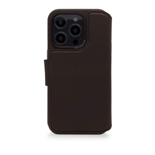 DECODED Leather Detachable Wallet Case w/MagSafe for iPhone 14 Pro - Chocolate Brown