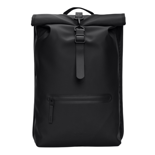 RAINS Rolltop Rucksack W3 - Black