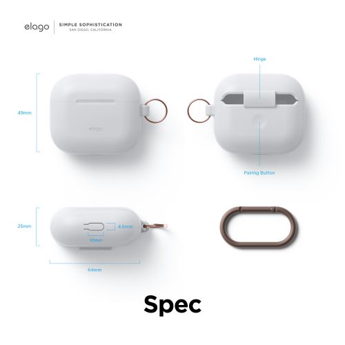 Elago AirPods 3 Hang Silicon Case Nightglow Blue