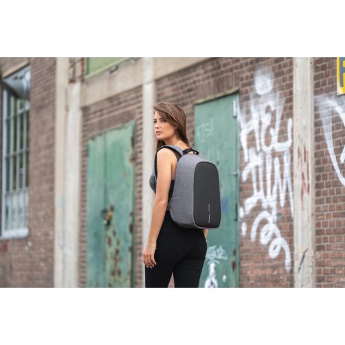 Bobby Hero Small, Anti-theft backpack - Grey