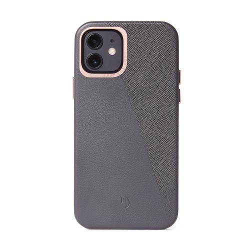 Decoded Dual Leather Backcover iPhone 12 Mini (5.4 inch) Antracite